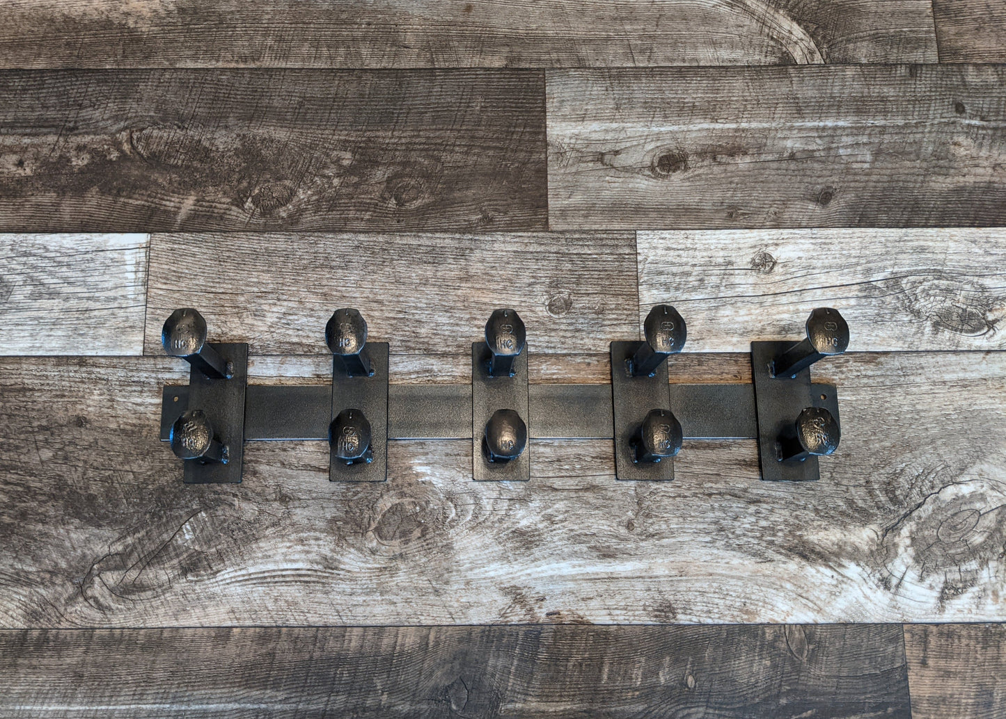 Double Railroad Spike Coat Rack