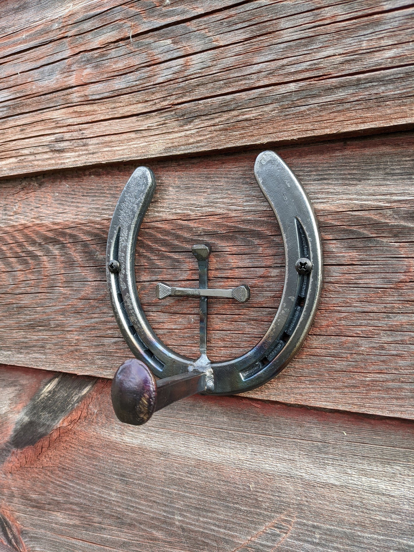 Horseshoe Hook with Cross