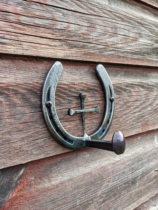 Horseshoe Hook with Cross